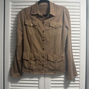 Wearables Tan Utility Jacket/Shirt NWOT 
Size XS